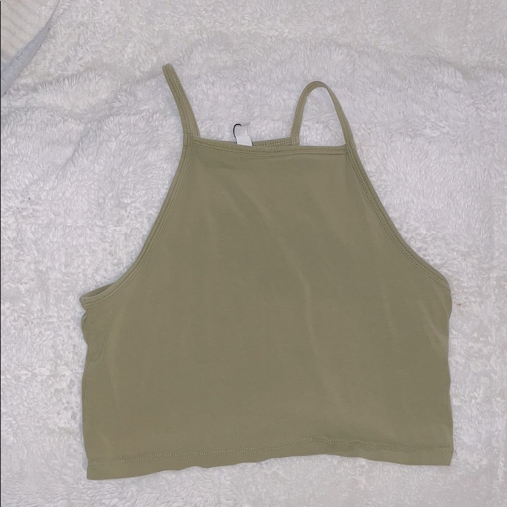 Olive green tank top